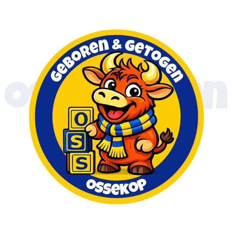 Ossekoppen embleem geboren getogen ossekop