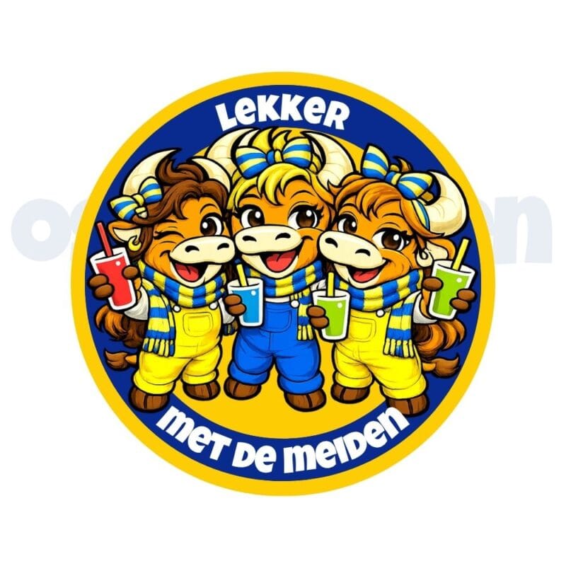 Ossekoppen embleem lekker met de meiden ossekoppenrijk