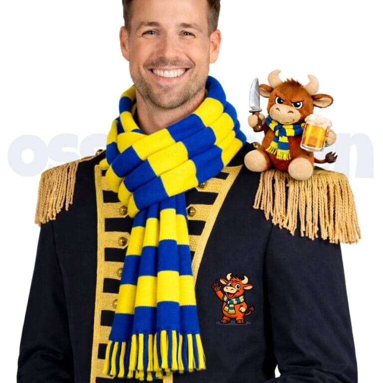 Ossekoppen embleem Osje blij ossekoppenrijk jasje