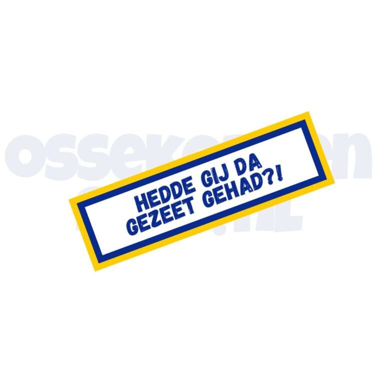 Ossekoppen embleem tag Hedde gij da gezeet gehad