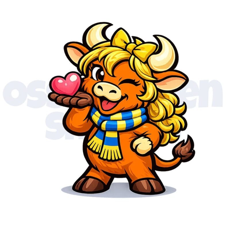 Ossekoppen rugembleem vrouwlijk osje