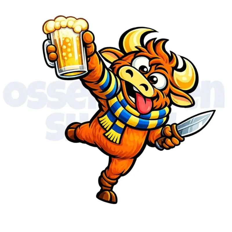 Ossekoppen rugembleem gek osje jasje