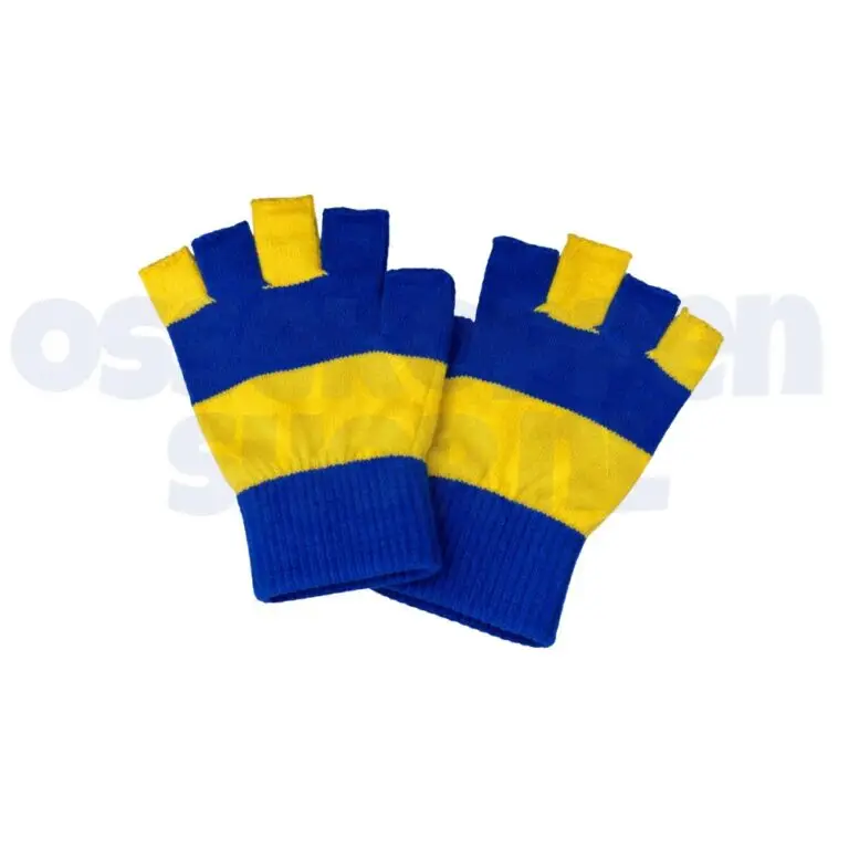 handschoen geel blauw Ossekoppenrijk