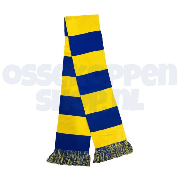 Sjaal geel blauw ossekoppenrijk